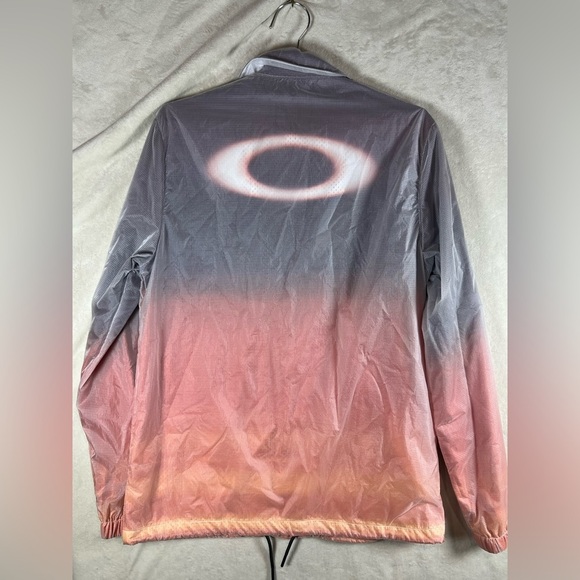 Oakley Medium Y2K INSANE Gradient Pink and Gray Men's Jacket Back Logo EUC - Picture 8 of 15